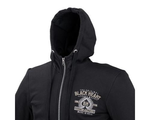 Чоловічий толстовка з капюшоном W-TEC Black Heart Kustom Kulture Hoodie - чорний/S