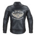 Чоловіча шкіряна мото куртка W-TEC Black Heart Wings Leather Jacket - чорний/4XL