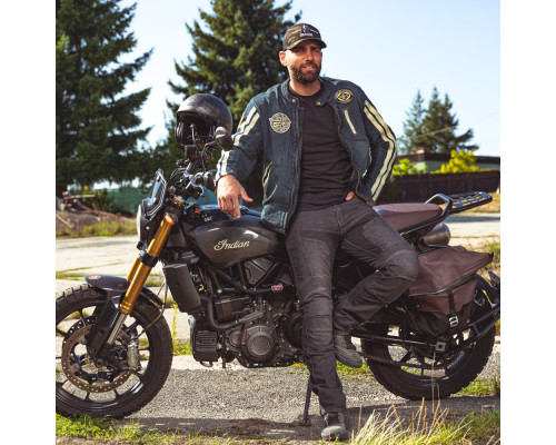 Чоловіча джинсова мотокуртка W-TEC Wildone - розмір 6XL
