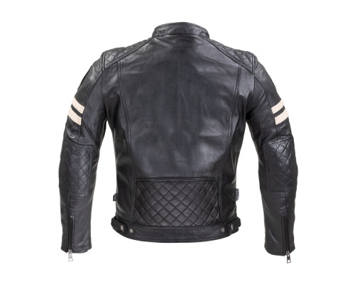 Чоловіча шкіряна куртка W-TEC Milano - чорний / XL