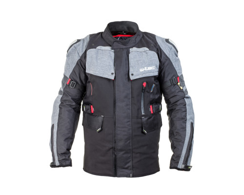 Чоловіча мотокуртка W-TEC Tomret NF-2220 - чорно-сірий / XL