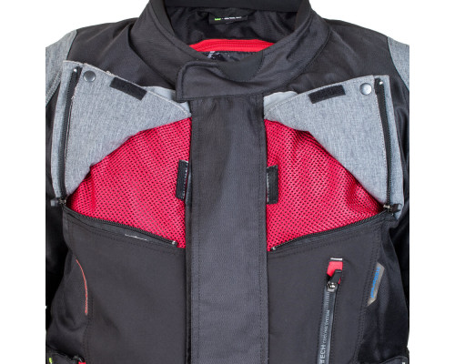 Чоловіча мотокуртка W-TEC Tomret NF-2220 - чорно-сірий / 3XL