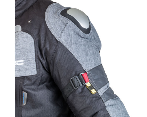 Чоловіча мотокуртка W-TEC Tomret NF-2220 - чорно-сірий / 3XL