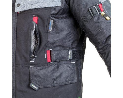 Чоловіча мотокуртка W-TEC Tomret NF-2220 - чорно-сірий / 3XL