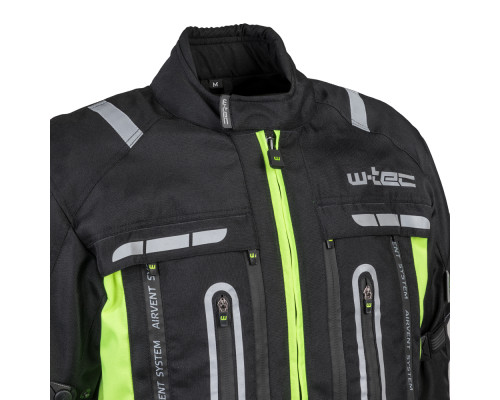 Мото-куртка W-TEC Gelnair - розмір 5XL / чорно-зелена