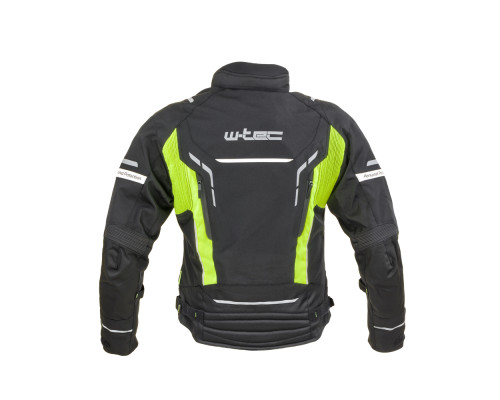 Чоловіча мото-куртка W-TEC Brandon - розмір S, чорно-флуо-жовта