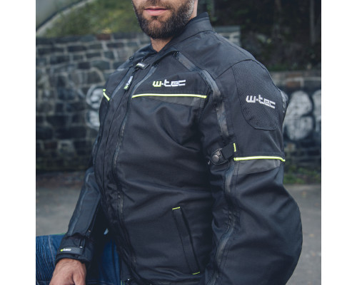 Мото-куртка W-TEC Progair - розмір S / чорний-флуо