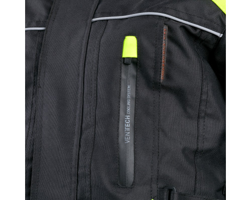 Чоловіча мотокуртка W-TEC Glomnitz NF-2205 - чорно-зелений / XL