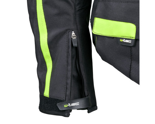Чоловіча мотокуртка W-TEC Glomnitz NF-2205 - чорно-зелений / 3XL