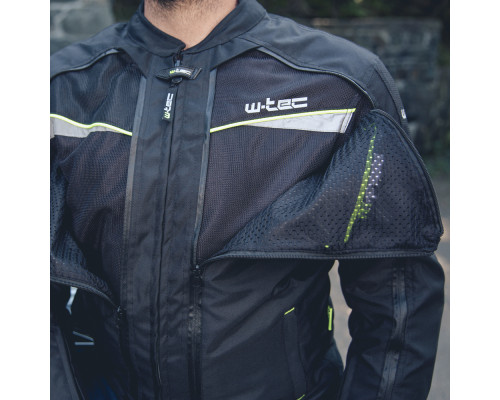 Мото-куртка W-TEC Progair - розмір 4XL / чорний-флуо