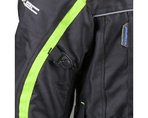 Чоловіча мотокуртка W-TEC Glomnitz NF-2205 - чорно-зелений / L