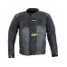 Шкіряно-джинсова мото-куртка W-TEC Metalgy - розмір 5XL / чорна