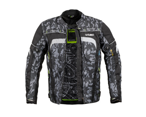 Чоловіча мотокуртка W-TEC Torebaro - чорно-сірий / 3XL