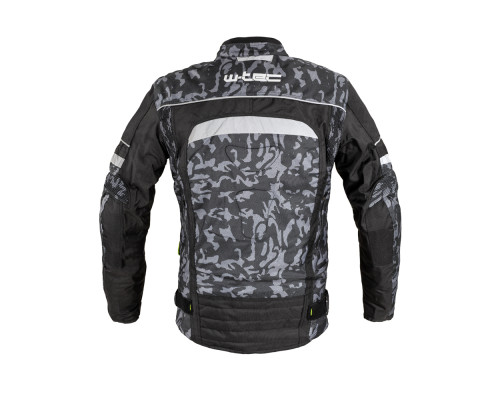 Чоловіча мотокуртка W-TEC Torebaro - чорно-сірий / 3XL