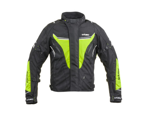 Чоловіча мото-куртка W-TEC Brandon - розмір ХXL, чорно-флуо-жовта