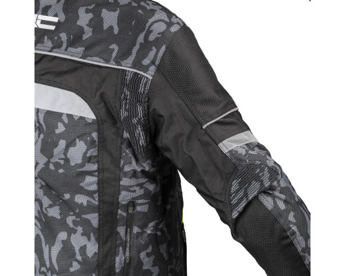 Чоловіча мотокуртка W-TEC Torebaro - чорно-сірий / 4XL