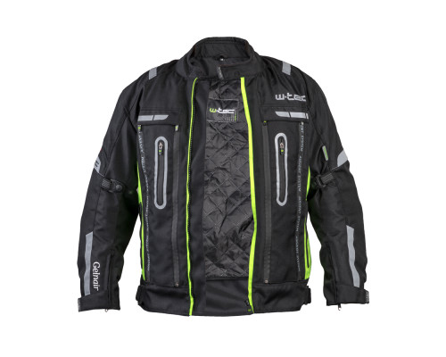 Мото-куртка W-TEC Gelnair - розмір 4XL / чорно-зелена