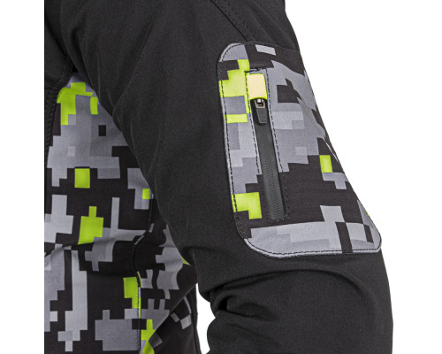 Чоловіча мото-куртка з капюшоном Softshell W-TEC Kybero - розмір 5XL / чорний