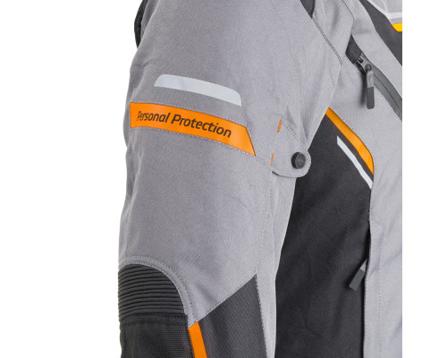 Чоловіча мото-куртка W-TEC Brandon - розмір 3XL, чорно-сіро-оранжева