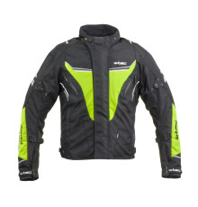 Чоловіча мото-куртка W-TEC Brandon - розмір 3XL, чорно-флуо-жовта