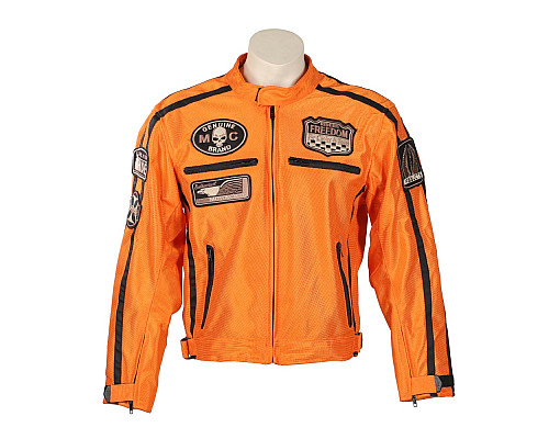 Літня мотокуртка BOS 6488 Orange - помаранчева/3XL