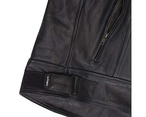 Чоловіча шкіряна мотокуртка W-TEC Mardok NF-1121 - чорна/ розмір XXL
