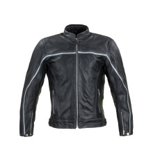Шкіряна мото-куртка W-TEC Mathal - розмір 4XL / чорна