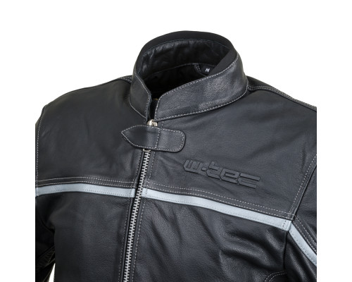 Шкіряна мото-куртка W-TEC Mathal - розмір 6XL / чорна