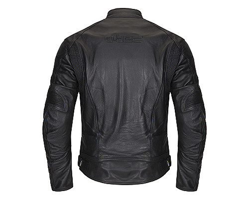 Чоловіча шкіряна мотокуртка W-TEC Mardok NF-1121 - чорна/ розмір 6XL