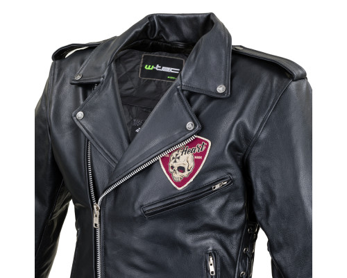 Шкіряна мото-куртка W-TEC Black Heart Perfectis - розмір 3XL / чорна