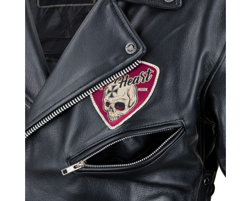 Шкіряна мото-куртка W-TEC Black Heart Perfectis - розмір M / чорна
