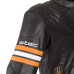 Шкіряна мото-куртка W-TEC Brenerro - розмір 4XL / чорно-оранжево-біла