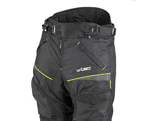 Мотоштани W-TEC Propant - чорно-жовті-флуо/5XL