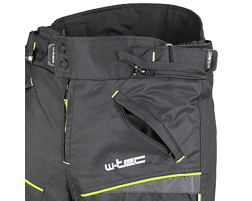 Мотоштани W-TEC Propant - чорно-жовті-флуо/5XL