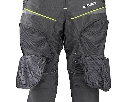 Мотоштани W-TEC Propant - чорно-жовті-флуо/5XL