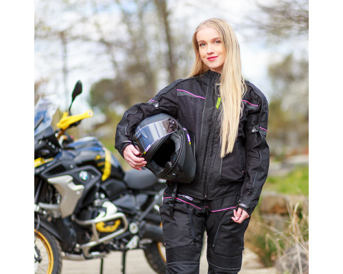 Жіночі мотоштани W-TEC Propant Lady - чорно-рожеві/L Жіночі мотоштани W-TEC Propant Lady - чорно-рожеві/L