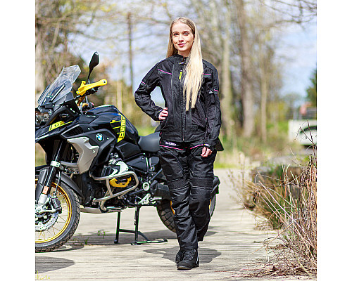 Жіночі мотоштани W-TEC Propant Lady - чорно-рожеві/XS Жіночі мотоштани W-TEC Propant Lady - чорно-рожеві/XS