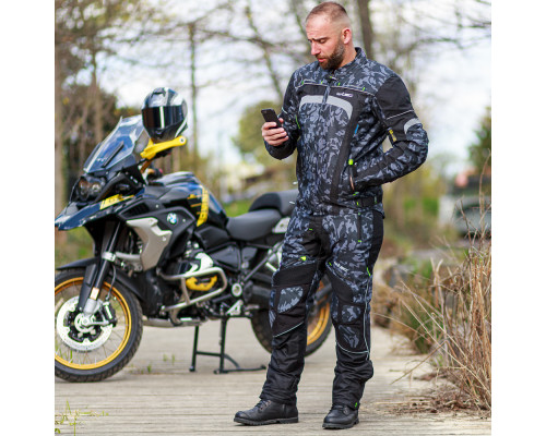 Чоловічі літні мотоштани W-TEC Toregate - чорно-сірий / 6XL Чоловічі літні мотоштани W-TEC Toregate - чорно-сірий / 6XL