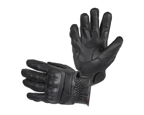 Шкіряні мото рукавиці B-STAR McLeather - чорний / 3XL