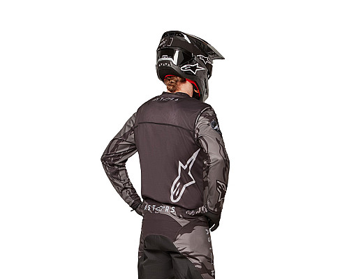 Джерсі для мотокросу Alpinestars Racer Tactical  - М - чорний/сірий