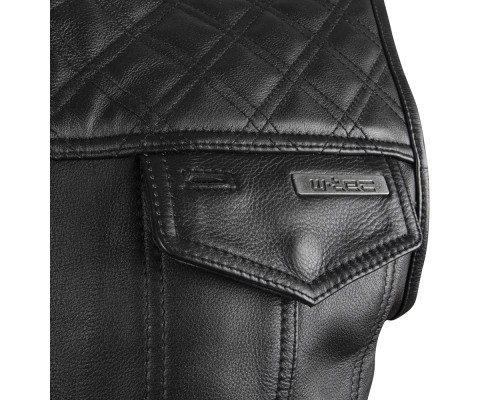 Шкіряний  мотожилет  W-TEC Losango - чорний - 3XL