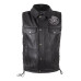 Шкіряний мотожилет W-TEC Highstake - чорний / 3XL