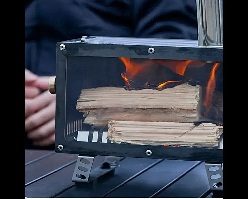 Піч дров'яна Mobi Garden NX22688001, чорна