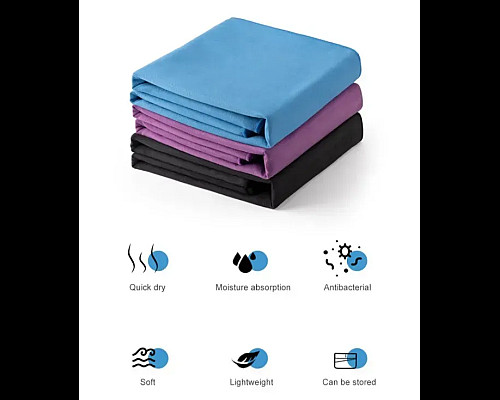 Рушник Naturehike Fitness NH20FS009 100 х 30 см, синій