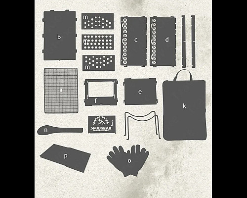 Піч туристична сталева 3F UL Gear Compact