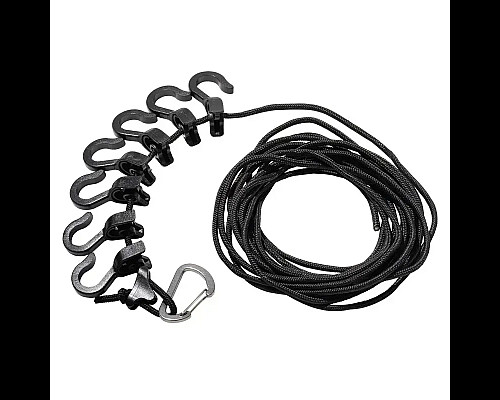 Мотузка з карабіном Mobi Garden NX21671055 430 см, чорна