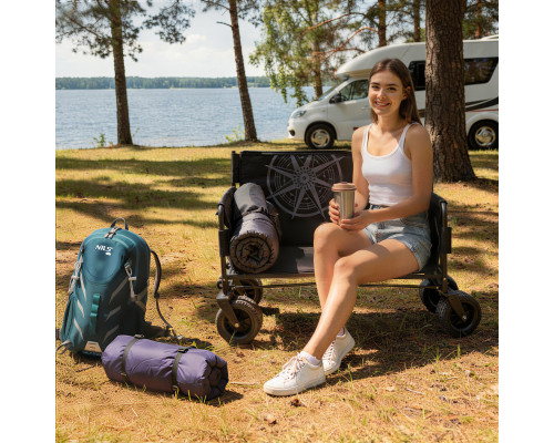 Візок розкладний NILS CAMP NC2606 140 л, чорний