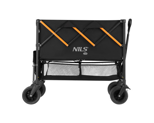 Візок розкладний NILS CAMP NC2607 XXL 160 л, чорно-оранжевий