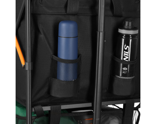 Візок розкладний NILS CAMP NC2607 XXL 160 л, чорно-оранжевий