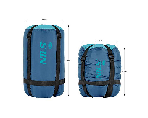 Спальний мішок розмір L NILS CAMP NC2008 синьо-блакитний